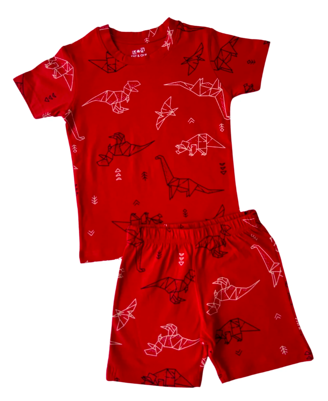 Red Dino Land Kids Cotton Coord Set