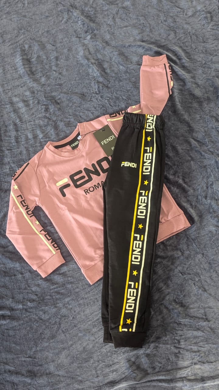 FENDI PASTEL PINK FULLSLEEVE SET