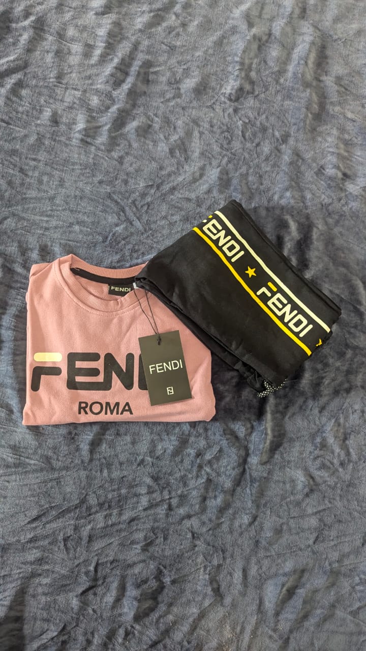 FENDI PASTEL PINK FULLSLEEVE SET