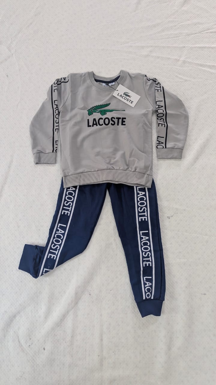 LACOSTE GREY COLOUR FULLSLEEVE SET