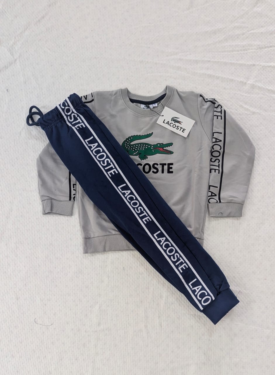 LACOSTE GREY COLOUR FULLSLEEVE SET